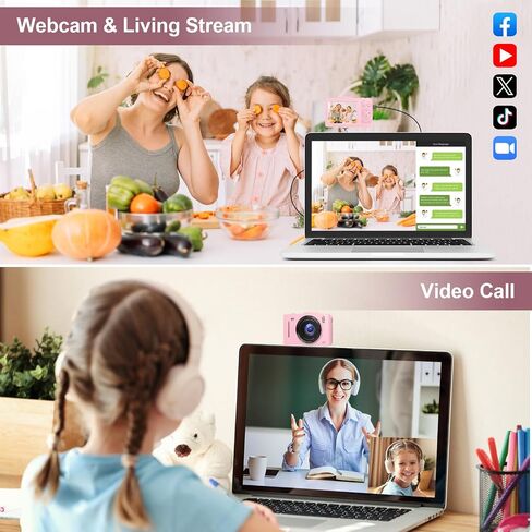 Kids Camera, FHD 1080P Camera with 32GB Card, 16X Zoom, and Anti-Shake. 48MP Compact Design,Compact Small Camera for Boys Girls Kids.Black in Saudi Arabia