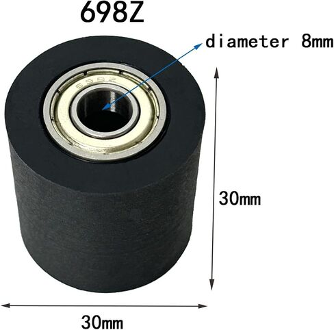 Mechanical Pulley Bearings,Roller Idler Bearing Pulley，Chain Pulley,Tensioner Pulley Guide,Suitable for Street Bikes and Motorcycles(698Z-1pack) in Saudi Arabia