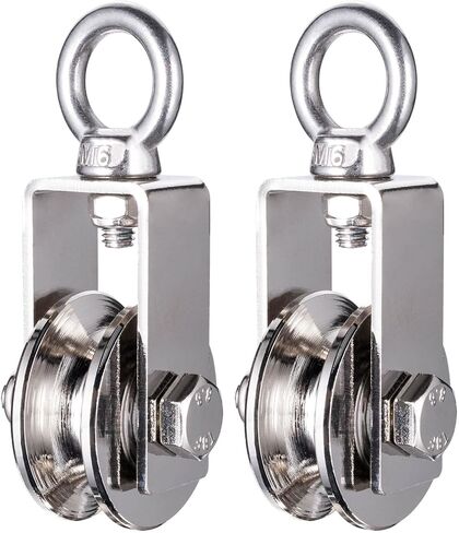 40mm Cable Pulley Wheel, Bearing Inside, Rope Pulley for Pulley System, Gym Equipment, Clothesline and DIY Projects 2Pack in Kuwait