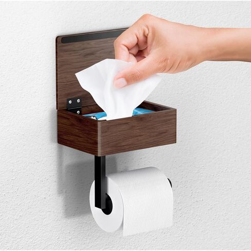 Day Moon™ Matte Black Toilet Paper Holder - Black Toilet Paper Holder Wall Mount - Modern Toilet Paper Roll Holder Black Matte Toilet Paper Holder - Black Bathroom Toilet Paper Holder in Saudi Arabia
