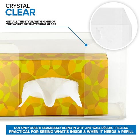 Stock Your Home Triple Acrylic Gloves Dispenser, Tissue Box Shelf, Glove Holder Wall Mount, for Kitchen, Cleaning Closet, Lab, Exam, Office in Kuwait