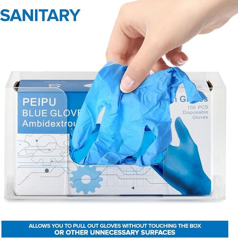 Stock Your Home Triple Acrylic Gloves Dispenser, Tissue Box Shelf, Glove Holder Wall Mount, for Kitchen, Cleaning Closet, Lab, Exam, Office in Kuwait