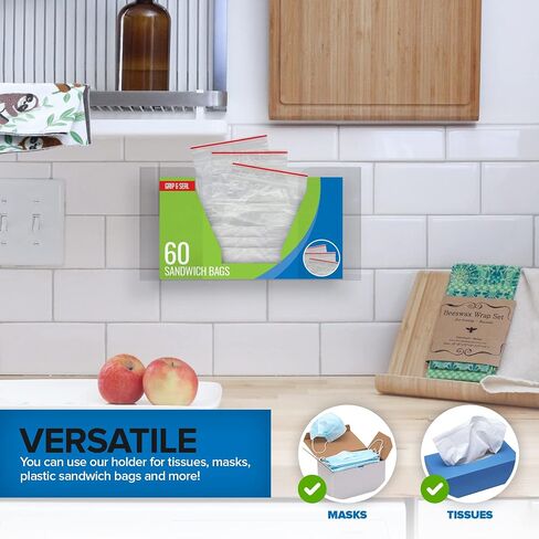 Stock Your Home Triple Acrylic Gloves Dispenser, Tissue Box Shelf, Glove Holder Wall Mount, for Kitchen, Cleaning Closet, Lab, Exam, Office in Kuwait