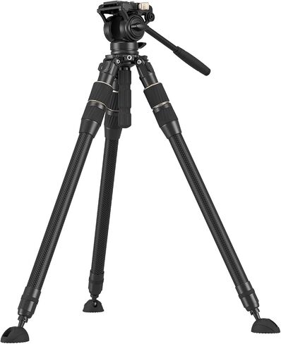 SmallRig FT-S303 FreeSpeed Carbon Fiber Tripod, 55'' Travel Video Tripod with One-Twist Height Adjustment, 65mm Bowl Adapter, Weighs 4.6lbs, Max Load 33lbs / 15kg for DSLR, Camera, Camcorder - 4645 in Saudi Arabia