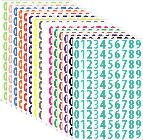 1500PCS Number Stickers, 1-inch 100 Stickers Vinyl Number Stickers, Continuous Number 0-9 Number Stickers, Waterproof Numbered Stickers for Office, Classroom, Locker, Product Labels in Saudi Arabia