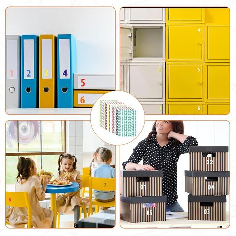 1500PCS Number Stickers, 1-inch 100 Stickers Vinyl Number Stickers, Continuous Number 0-9 Number Stickers, Waterproof Numbered Stickers for Office, Classroom, Locker, Product Labels in Saudi Arabia