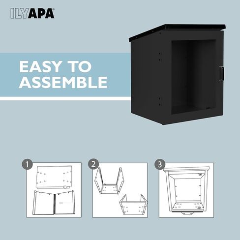 Ilyapa Outdoor Library Book Box - Free Literature Exchange Kit for Outside - White Powder Coated Steel - With Easy 4x4 Post Mount - 16x14x17 Inch in Kuwait