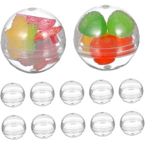 BESPORTBLE 100 Pcs Vending Machine Capsules Gumball Machine Capsule Small Empty Round Capsules Plastic Gumball Machine Containers for Prizes Party Favors (1 Inch)