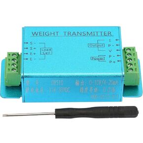 Load Cell Amplifier, Weight Transmitter 4 to 20mA, 0 to 10V Load Cell Transmitter, Zero Point and Gain Adjustable Load Cell Sensor, Transducer Weighing Sensor 83 x 72 MM
