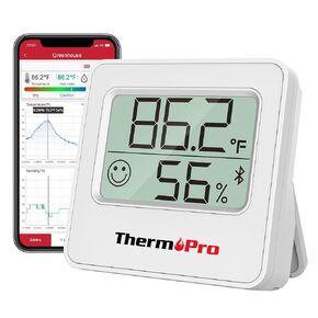 ThermoPro TP357 مقياس حرارة داخلي رقمي للرطوبة يبلغ 260 قدمًا، مقياس رطوبة ميزان حرارة بلوتوث مع تطبيق ذكي، مقياس حرارة الغرفة ومقياس الرطوبة مع مستشعر درجة الحرارة والرطوبة