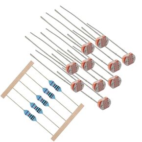 50pcs LDR Photoresistor Light Sensor Photocell for Arduino, ESP32, ESP8266, Raspberry Pi