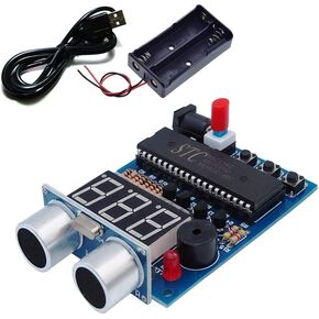 Ultrasonic Ranging Alarm Learn to Solder Electronics Kit for Soldering Practicing DIY Kit with HC-SR04 Ultrasonic Sensor Module