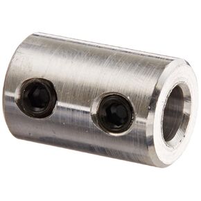 RC-025-A Aluminum Rigid Coupling, 1/4" Bore, 1/2" Outside Diameter, 3/4" Length, #10-32 x 1/8" Set Screw