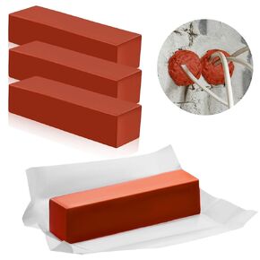 Amylove 4 Pcs Fire Barrier Plumbers Putty Duct Seal Putty Electrical Putty for Wall, Duct, Plumbers, 1.45 in x 6 in, Red