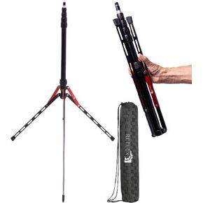 Reflex Camera LS-255C Carbon Fiber Light Stand - Ultra Lightweight (580g), Compact (480mm), Supports 10kg (2.2m), 1/4" & 3/8" Mounts for Flashguns, Softboxes, LED Lights, including free Cary Case.