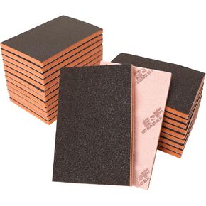 Sanding Sponges Assortment 24 Pcs, 180-3000 Grit Wet Sanding Sponge 2.8 x 3.9 Inch, Foam Sanding Pads Hook & Loop, Ultra Fine Sandpaper for Wood, Plastic Models, Metal, Drywall S&F STEAD & FAST