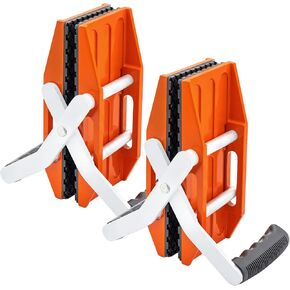 2 PACK Double Handed Stone Carrying Clamps Granite Panel Carriers Lifting Tools 660lbs Transporting Heavy Duty Carry Clamp for Glass Quartz Slabs Marble with Rubber-lined （0-2.36in)