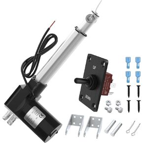 6000N 1320lb IP54 Waterproof Linear Actuator 12v Actuator Heavy Duty 8 Inch Stroke Electric Actuator with Switch