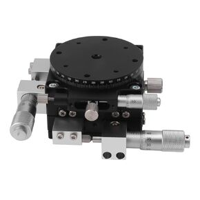 AUNMAS Manual Linear Positioning Stage, XYR 3 Axes Micrometer Bearing Tuning Sliding Table for Inspection Equipment Positioning