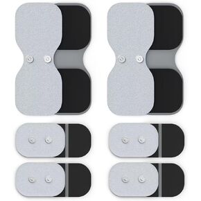 AUVON Official Wireless TENS Unit Electrode Pads Only Compatible with AUVON Wireless TENS Device TX6224, 12-Pack Reusable TENS Unit Replacement Pads in 2 Sizes, Premium Stickiness & Skin Friendly