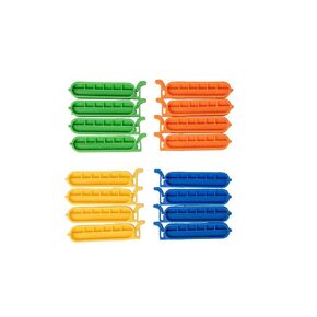 16Pcs 6CM/2.36IN 10CM/3.93IN Plastic Dialysis Bag Clamp Sealing Clip