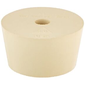 Rubber Stopper - Size 10 - Drilled