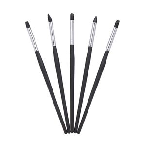 5pcs Black Dental Resin Brush Pens Dental Shaping Silicone Tooth Tool