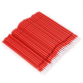 Garosa 100Pcs Interdental Brush 4 Colors Disposable Micro Applicator Brush Sticks Oral Tooth Cleaning Tool(Red)
