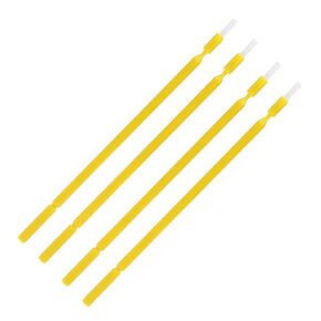 Garosa 100Pcs Interdental Brush Dental Disposable Micro Applicator Brush Sticks Oral Dental Hygiene Tooth Cleaning Tool Disposable Applicators(Yellow)