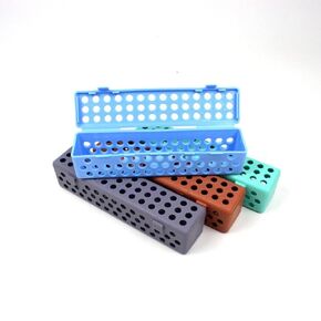 Dental Instrument Sterilizat Case Plastic Autoclavale Cassette Case Medical Surgical Instrument Disinfection Container Tray (Green)