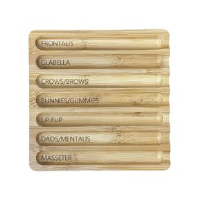 Aesthetic Practitioner Syringe Tray with Slot Label, Bamboo Aesthetic Physician Syringe Preparation Tray, Syringe Tray for Aestheticians and Nurses, Syringe Storage Tray with 7 Flutes