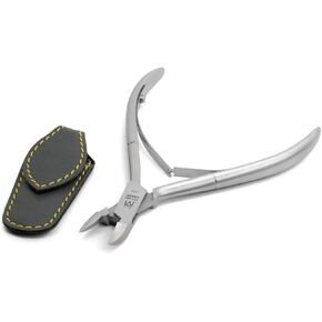 Heavy Duty Toenails Nippers in Leather Case – Professional Podiatry Pedicure Tools for Thick Nails Cutters, Ethically Made in Solingen Germany with FINOX Surgical Stainless Steel by GERMANIKURE - p122