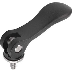 Kipp 04232-201110X40 Cam Levers with M10 External Thread, Metric, Steel Surface Finish, 40 mm Screw Length, Size 2