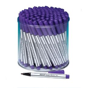 FINE TIP 100 Mini Piercing & Tattoo Skin Markers in Case Purple Ink
