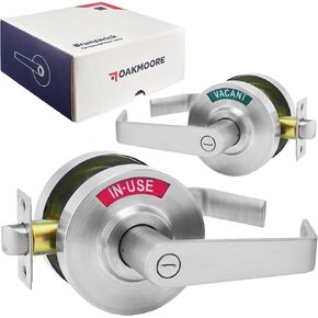 Commercial Door Handle Bathroom Door Lock | Vacant Occupied Bathroom Lock | Commercial Restroom Door Lock for Public Bathroom & Industrial Buildings