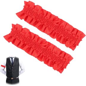 1Pair Arm Garters for Men Sleeve Garters 1920's Armband Garter Roaring Anti-Slip Shirt Sleeve Holders for Men Women Roaring Arm Garters Shirt Belt Costume Classic Casino Dealer Armband Garter