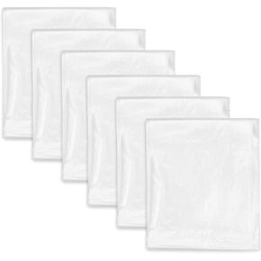 Juvale 6-Pack of 1 mil Clear Plastic Drop Cloths for Painting, Furniture Protection, Disposable Painters Tarp, Waterproof Sheeting Roll for Construction, Dust, Paint Covering for Floor (9x12 Feet)