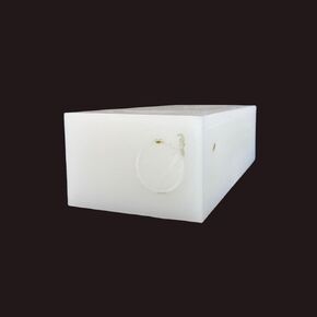 EcoCut: High-Density Polyethylene (HDPE) Natural Plastic Block 2" x 3" x 6" - for Machining, Home Improvements, Prototypes, DIY Projects, Engineering