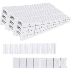 20 Pcs Toilet Shims, Furniture Window Plastic Leveling Shims, Cut to Size Trapezoidal Balancing Feet for Wobbly Toilet Fix, Load-Bearing Wedges, Tables, Doors and Windows (White, 3.8inch)