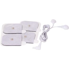 AccuRelief Universal TENS Unit Supply Kit - TENS Unit Pads and Lead Wires - for AccuRelief Single and Dual Channel TENS Devices and TENS Units with Snap Electrodes, 2 Count (Pack of 8) Electrodes.