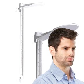 Height Measurement for Wall - Medical Portable Wall Mount Stadiometer 24-82 in / 60-210 cm - Professional Aluminum Height Measuring Rod for Kids Adults - Accurate Scale Height Tool for Office Home