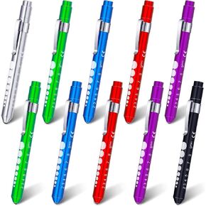 Penlight for Nurse Pen Light Led Reusable Pen Light with Pupil Gauge Nurses Pin Light for Torch Medical Students Doctors Daily Use with Pocket Clip Nurse and Doctor Gifts(6 Pieces,Basic Colors) in Kuwait