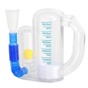 Incentive Spirometer-Incentive Spirometer Adult Breathing Exercise Device for Lungs,Deep Breathing Exerciser for Adults and Pediatric,5000ml Volume Measurement with Ball Flow Rate Indicator
