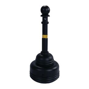 Eagle 1206BLACK High Density Polyethylene (HDPE) SafeSmoker Cigarette Receptacle, 5 quarts Capacity, 37.75" Height, 15.25"" Diameter, Black