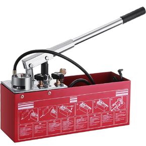 VEVOR Hydraulic Pressure Test Pump 50 Bar Hand Pressure Test Pump 726 PSI 3.2 Gallon Tank 45ML 1/2" BSP Hydrostatic Test Pump for Pipeline Pressure Container Irrigation Firemen (Test Pump 50 Bar)