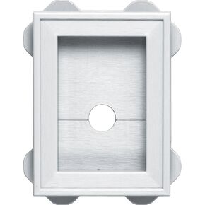 Builders Edge 130130003001 1.3003E+11 Wrap Around Utility Block, 3 X 4-3/4 in Inner, 5 X 6-3/4 in Outer Dimension, White