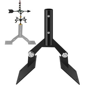 Thickened Steel Wind Vane Bracket Garden Weathervane Mount with Hardware Steel Weathervane Roof Mount Adjustable Weather Vanes Mount Weathervane Roof Bracket Garden Wind Vane Roof Mount for Backyard