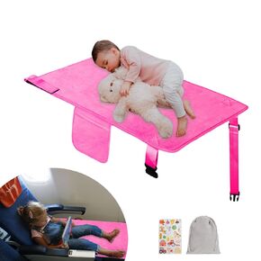 Toddler Airplane Bed, Travel Essentials for Kids, Upgraded Airplane Seat Extender, Airplane Must Haves for Kids, Light Blue