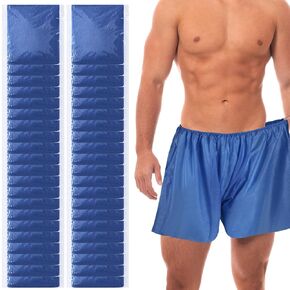 Disposable Medical Exam Shorts Patient Exam Wear Non Woven with Elastic Waistband Large Unisex Shorts Bottoms Blue Medical Supply for Spa, Massage, Examination and Medical Services (150 Pcs)