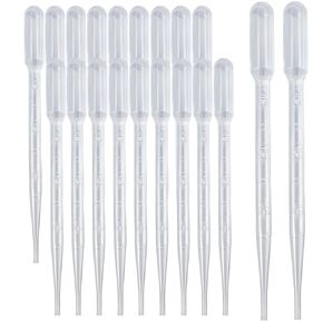 20 PCS 3ml Dropper Pipettes - Disposable Pipettes Dropper for Accurate Liquid Transfer, Perfect for Essential Oils, Resin, Crafts, Labs, Kids Activities - Plastic Pipette, Droppers